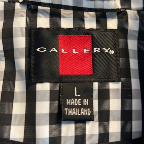 Gallery black and white lightweight raincoat only worn twice size L - Picture 6 of 7